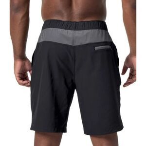 SPEEDO Tech Volley Swim Shorts Sz M (32-34) Black‎ Grey Swim Trunks Swimsuit NWT